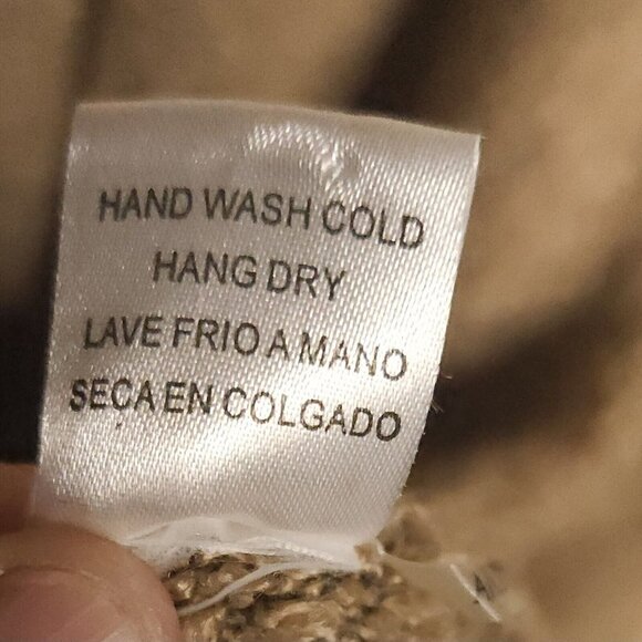 Staccato Brown Teddy Bear Grandpa Cardigan Elbow Patch Sweater Medium - Picture 8 of 8